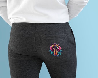 Prayer Rose – Fleece-Jogginghose für Damen