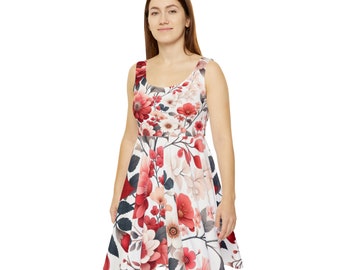 Coral Petal Women's Skater Dress