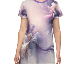 Lavendel Wolken Frauen Nacht T-Shirt