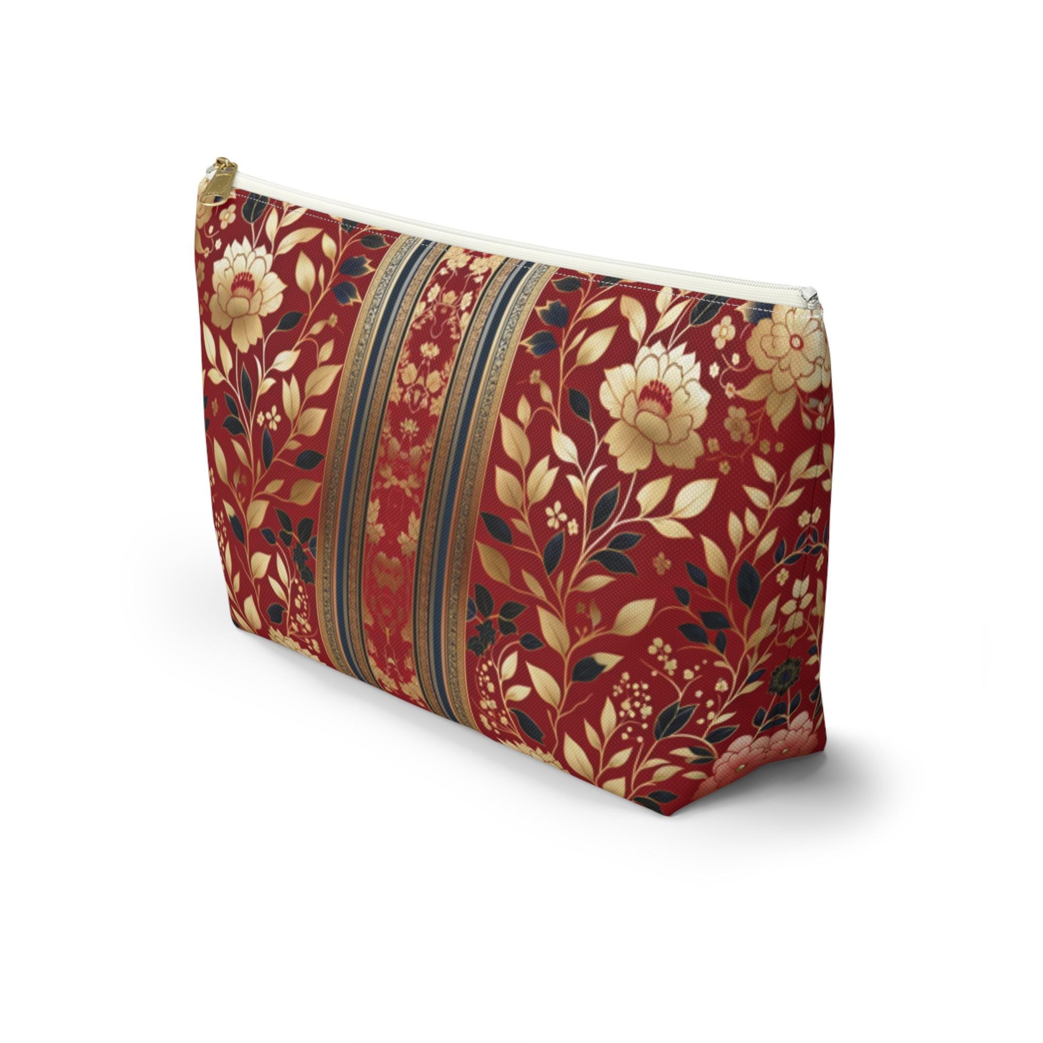 August Flower Accessory Pouch W T-bottom - Etsy Israel