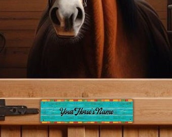 Personalized Horse Stall Sign for Stables, Horse Shows and more