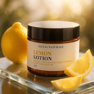 Lemon Body Lotion Shea Butter Cocoa Butter Moisturizer 4oz