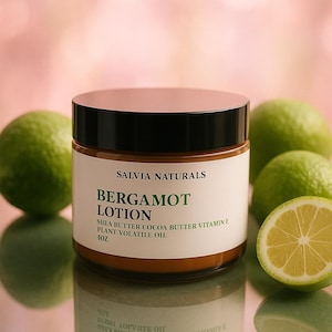 Bergamot Body Lotion Shea Butter Cocoa Butter Moisturizer 4oz