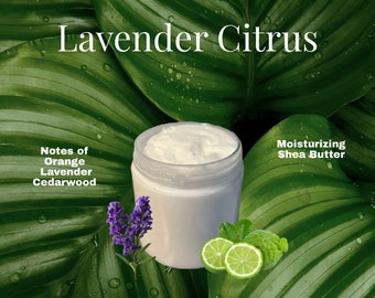 Lavender Citrus Handmade Body Lotion Natural Shea Butter Essential Oils Herbal