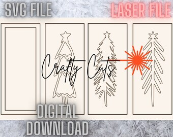 Christmas Tree Sign Decor - SVG File - Laser Cutting - GLOWFORGE