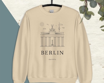 Sudadera minimalista de Berlín, sudadera de la Puerta de Brandeburgo, suéter simple de Alemania