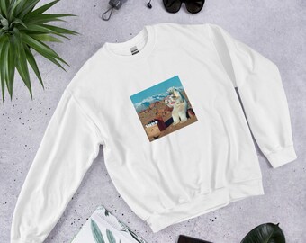 Sudadera única de aventura en el desierto de oso polar: declaración de moda peculiar, sudadera de oso polar, sudadera de invierno, sudadera de oso retro