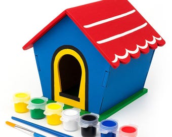 DIY overschilderbaar vogelhuisje, knutselactiviteit in de natuur