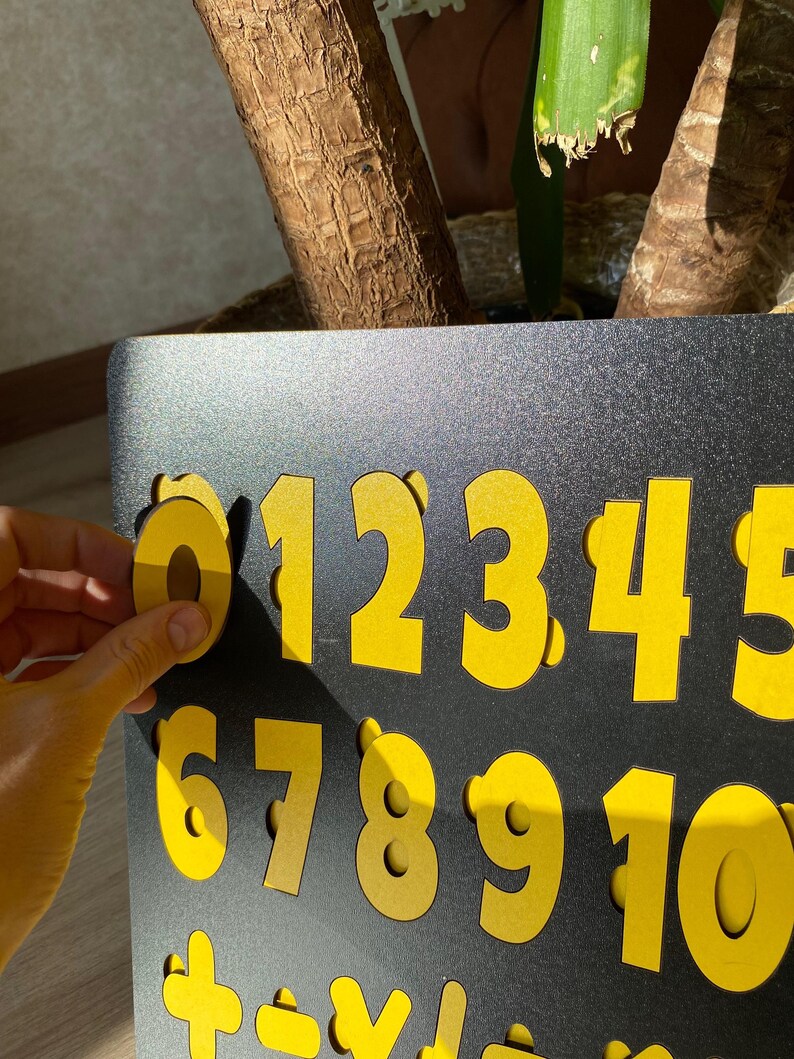 Wooden Number & Math Symbol Set, Montessori Math Toy - Etsy Ireland