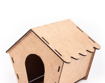 DIY overschilderbaar vogelhuisje, niet-gemonteerd houtwerk