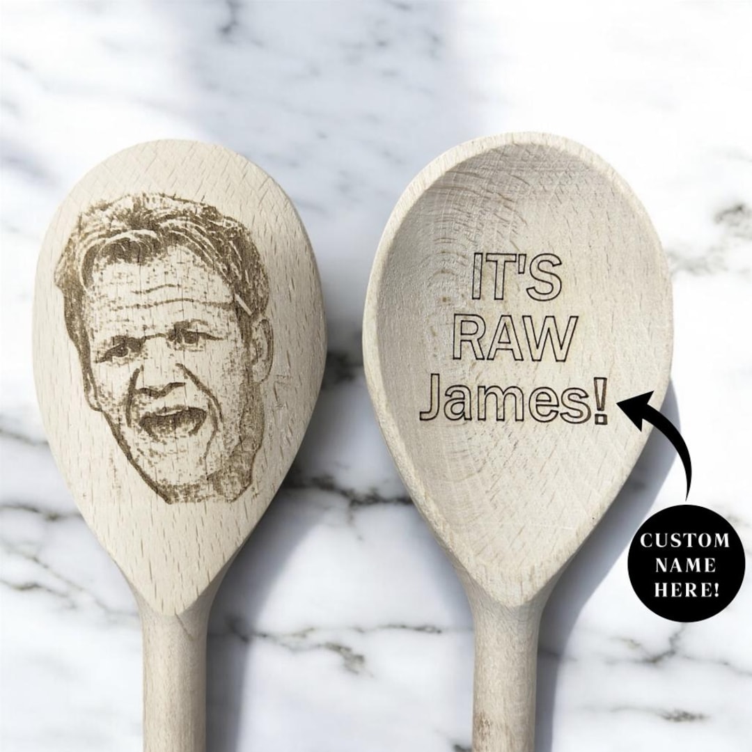 Gordon Ramsay Wooden Spoon With Face Laser Engraved Spoon Gift