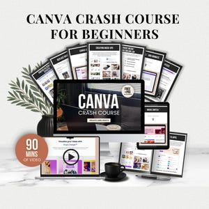 Canva Crash Course for Beginners Digital Product Sellers Etsy Listing Design Guide Templates