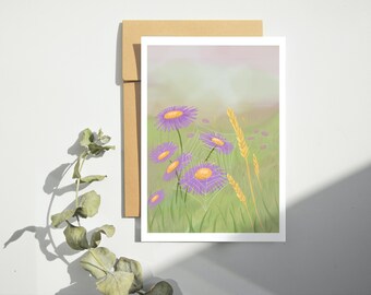 Illustration of autumn flowers