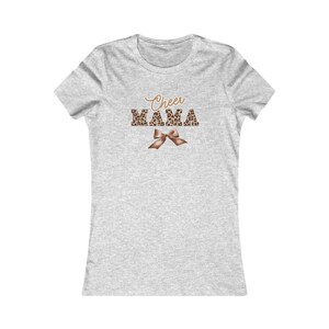 Cheer Mama Leopard Print Tee | Perfect Gift for Cheer Moms, Cute Mom Shirt, Casual Wear, Birthday Gift, Mother&#39;s Day Tee