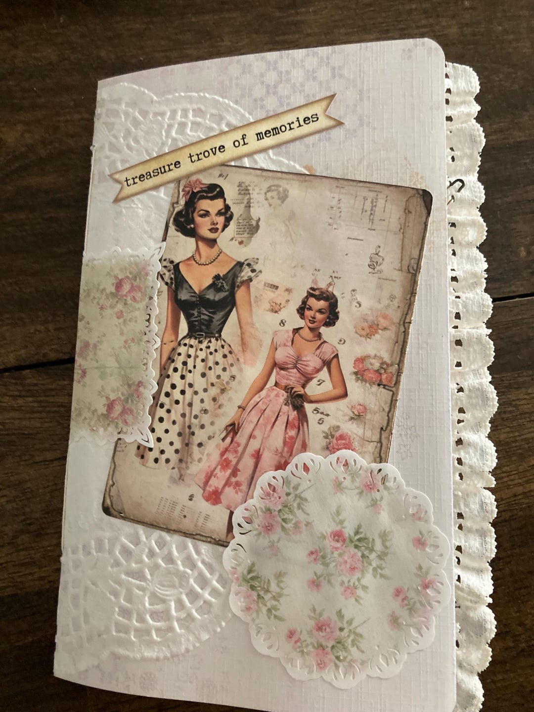 Treasure Trove of Memories Theme Handmade, Original Junk Journal