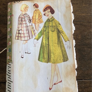 Cute Coat Vintage Sewing Pattern Junk Journal, memory album, art journal.