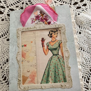 Vintage floral theme handmade, original junk journal, scrapbook, memory album, art journal.