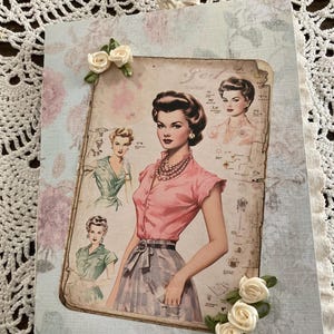 Vintage floral theme handmade, original junk journal, scrapbook, memory album, art journal.