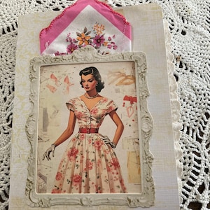 Vintage floral theme handmade, original junk journal, scrapbook, memory album, art journal.