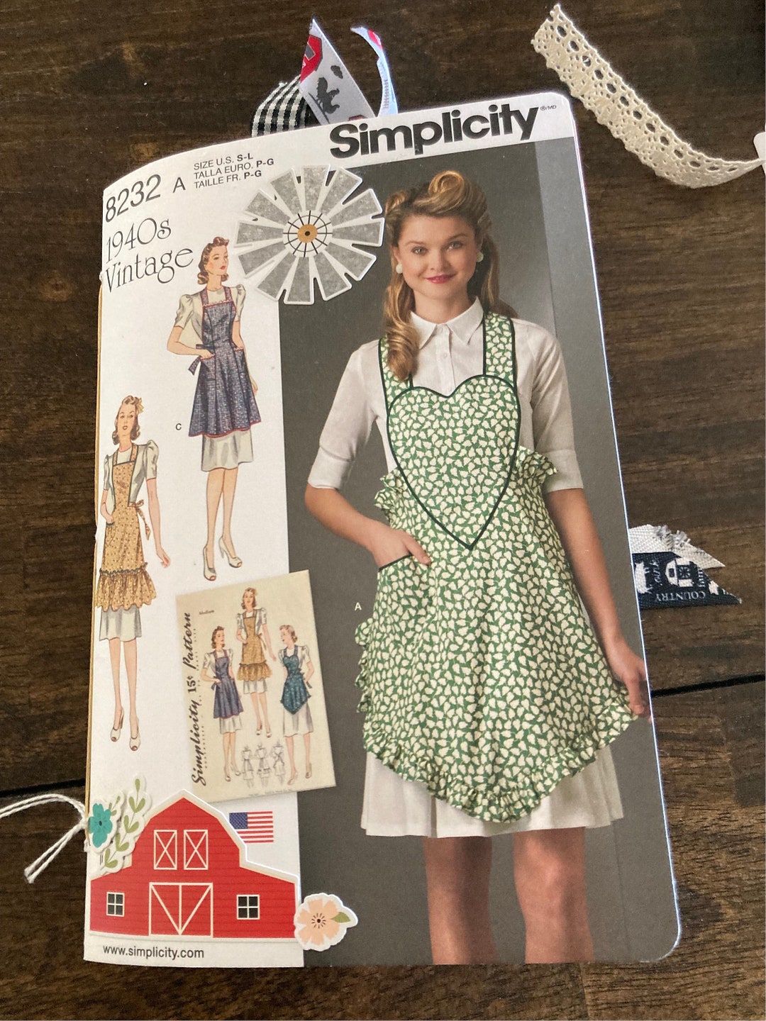Farmhouse Apron Recipe Sewing Pattern Junk Journal - Etsy