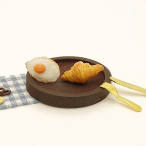 Croissant Miniature Earring, Croissant Stud Earrings, Food Jewelry, Sunny Side Up Eggs, Fried Egg Earring, Cute Earring, Gift