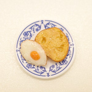Toast Miniature Earrings, Food Jewelry, Egg Earrings, Sunny Side Up Eggs, Stud Earring, Gift For Her