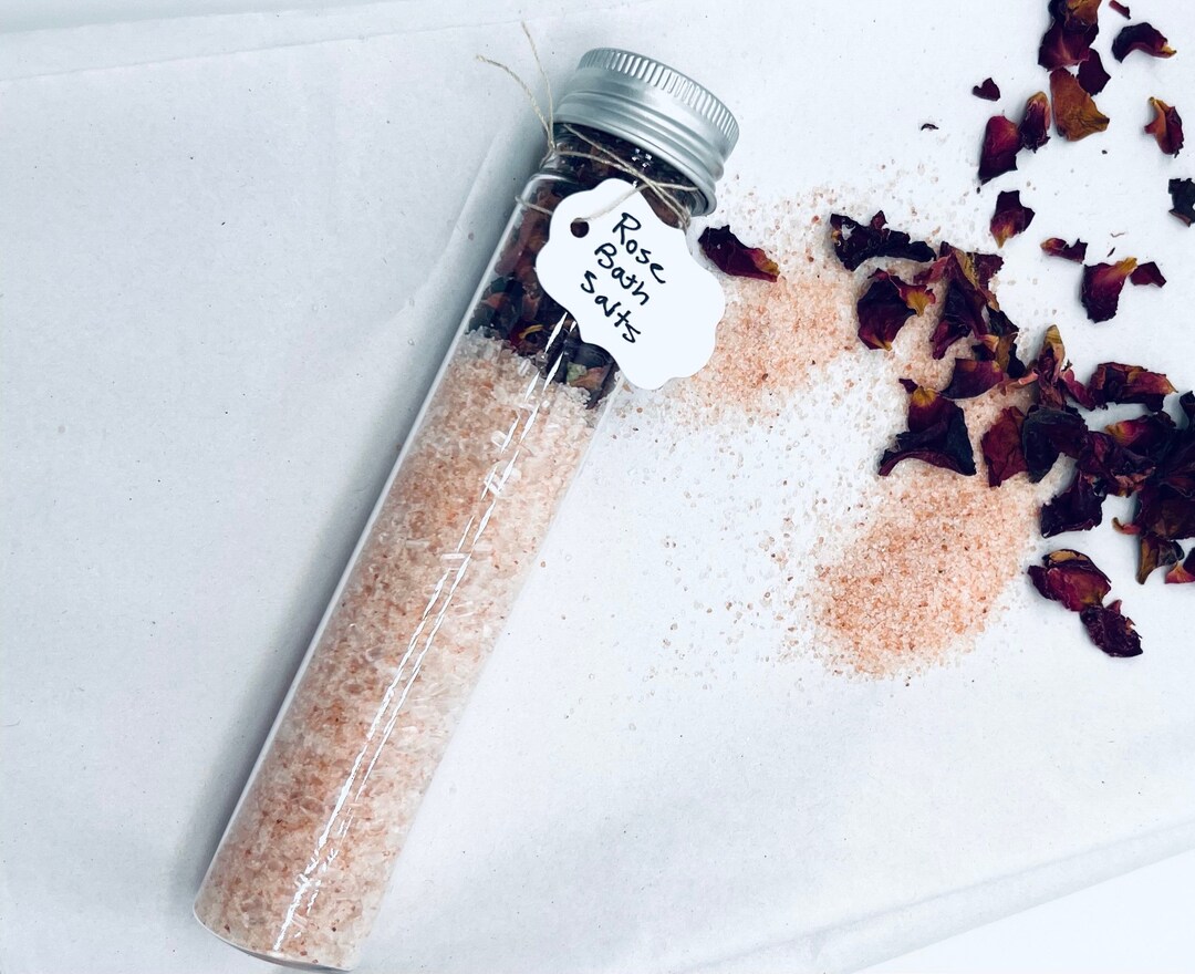 Rose Bath Salts All Natural Himalayan and Epsom Salts Relaxation Gift