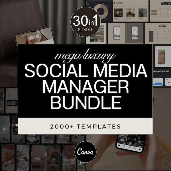 30in1 Social Media Manager Bundle | Social Media Manager | Social Media Manager Templates | Social Media Manager Kit | Social Media Agency