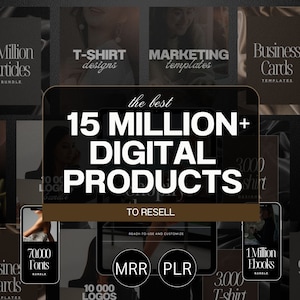 15M Digital Products to Resell | Master Resell Right Products | Resell Digital Products Bundle | PLR Bundle Digital Product | Passive Income