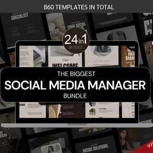 24in1 Social Media Manager Bundle | Social Media Manager | Social Media Manager Template | Social Media Agency Bundle | Client Onboarding