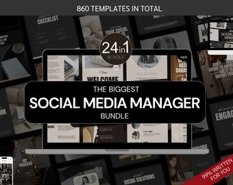 24in1 Social Media Manager Bundle | Social Media Manager | Social Media Manager Template | Social Media Agency Bundle | Client Onboarding