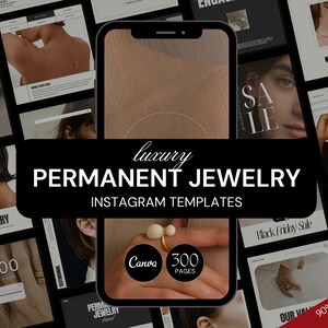Permanent Jewelry Instagram Posts | Permanent Jewelry Social Media Templates | Permanent Jewelry Business Supplies