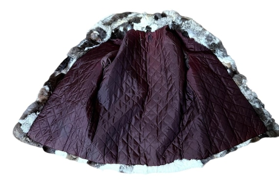 Vintage Patchwork Rabbit Fur Coat Jacket Size M F… - image 9