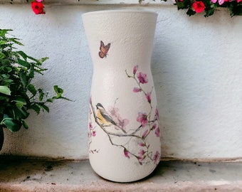 Pretty blossom flower vase, cherry blossom, gifts for her, mothers day, gifts for nan, decorative vase, home decor