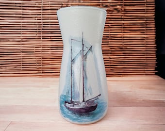 Sailing boat vase, boat themed gifts, sailing themed gifts, sailing themed decor, sea themed decor, housewarming gifts, holiday home decor