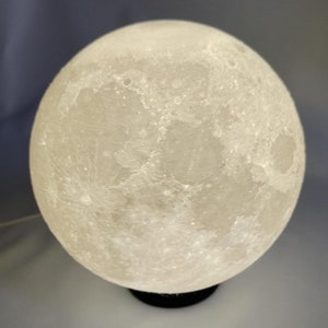 Moon lamp - Moon-shaped bedside table lamp, soft and luminous decorative accent, unique gift for bedroom and living room image 2