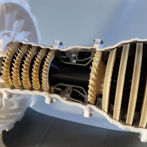 Engine Jet Engine Cutaway Model TurboFan Aviation Educational Display Mechanical Art Decor image 7
