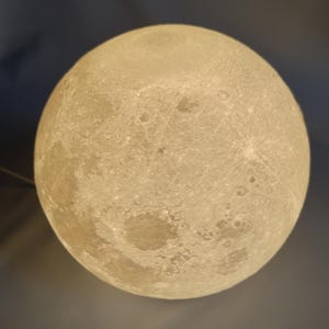 Moon lamp - Moon-shaped bedside table lamp, soft and luminous decorative accent, unique gift for bedroom and living room image 5