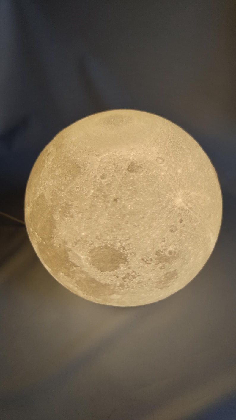 Moon lamp - Moon-shaped bedside table lamp, soft and luminous decorative accent, unique gift for bedroom and living room image 5