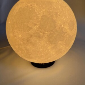 Moon lamp - Moon-shaped bedside table lamp, soft and luminous decorative accent, unique gift for bedroom and living room image 3