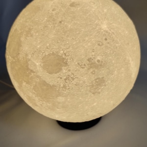 Moon lamp - Moon-shaped bedside table lamp, soft and luminous decorative accent, unique gift for bedroom and living room image 4