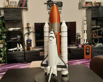 NASA Rocket Booster Pack & Space Shuttle Endeavor Model - Educational Space Toy Gift for Kids