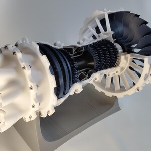 Engine Jet Engine Cutaway Model TurboFan Aviation Educational Display Mechanical Art Decor image 4