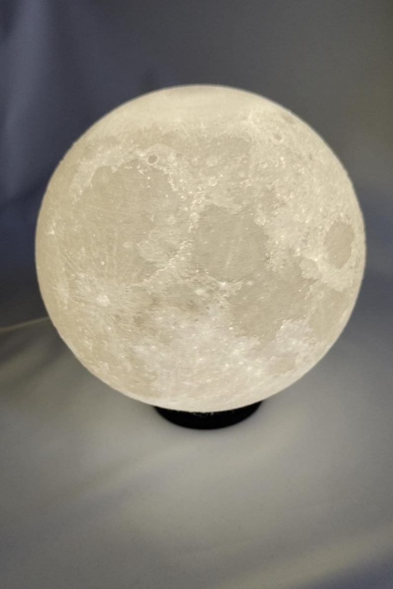 Moon lamp - Moon-shaped bedside table lamp, soft and luminous decorative accent, unique gift for bedroom and living room image 2