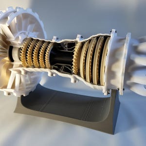 Engine Jet Engine Cutaway Model TurboFan Aviation Educational Display Mechanical Art Decor image 6