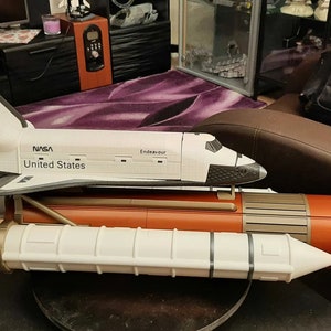 NASA Rocket Booster Pack & Space Shuttle Endeavor Model - Educational Space Toy Gift for Kids image 3