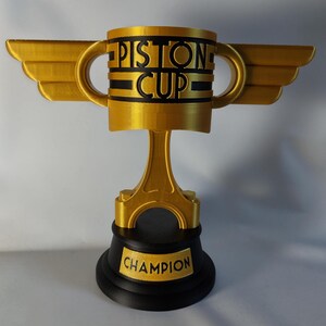 Cars Personalized Piston Cup Trophy - Custom Disney Cars Decor Race Car Award for Kids Birthday Party & Car Lover Gift image 3