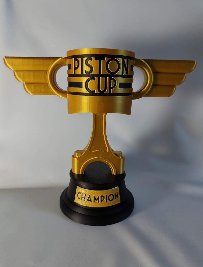Cars Personalized Piston Cup Trophy - Custom Disney Cars Decor Race Car Award for Kids Birthday Party & Car Lover Gift image 3
