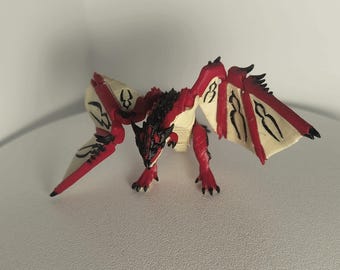Monster Hunter Rathalos Figurine - Detailed Hand-Painted Collectible Dragon Model, Gamer Gift, Display Decor, Anime & Video Game Memorabilia