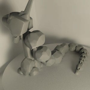 Figura coleccionable de Pokémon Onix, regalo para fans, figura de serpiente de roca, decoración imagen 3